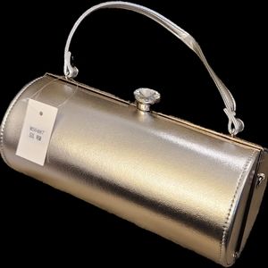 NWT Vintage Style Silver Top Handle Handbag Shoulder Bag Pocketbook Purse